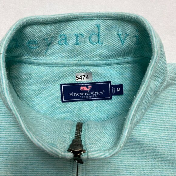 Vineyard Vines 1/4 Zip Sweater Men's M Green Long Sleeve Mock Neck Pullover - Picture 7 of 12